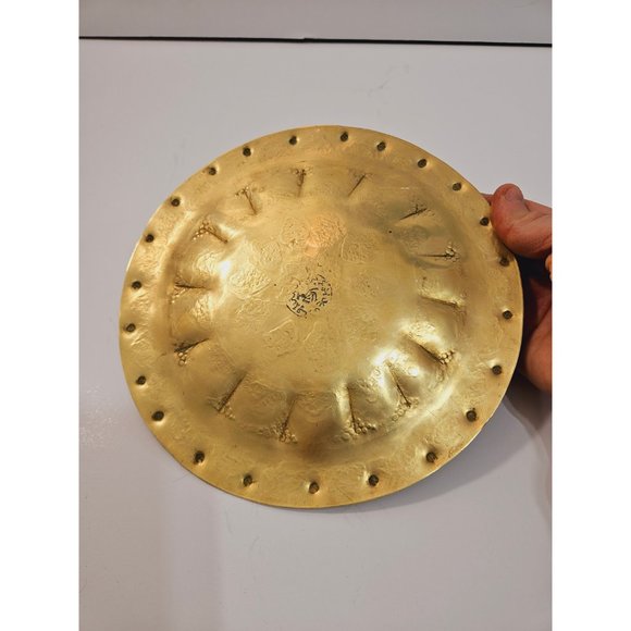Vintage,Brass Tray,Indian Tray,Indian brass Tray,Serving Tray,Round - Picture 6 of 10